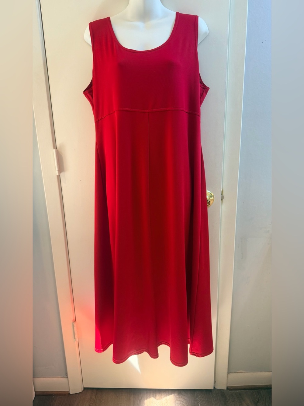Rabbit Rabbit Rabbit Designs Women's Sleeveless Red Maxi Dress Y2K Vintage